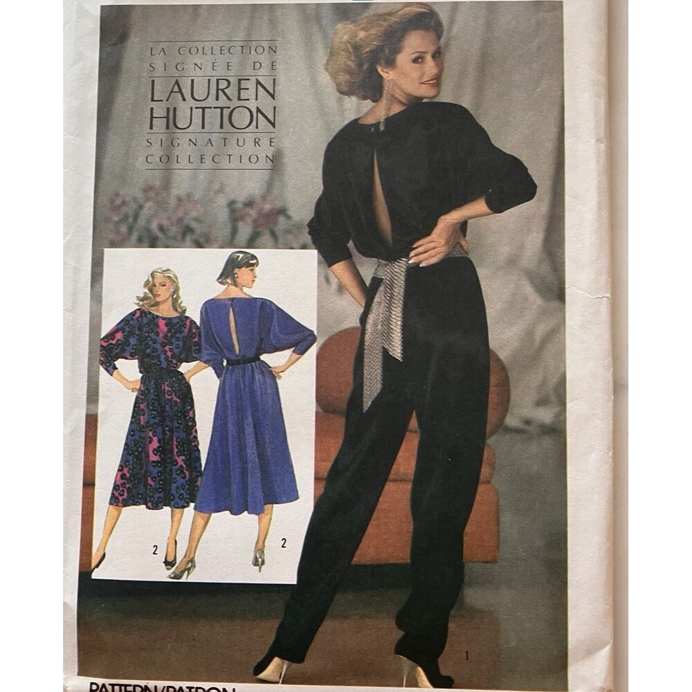 Simplicity Lauren Hutton Signature Pattern 6642 Size 12,14 & 16 Dress & Jumpsuit